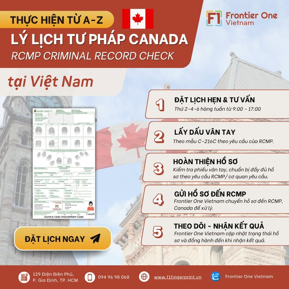 quy trình làm RCMP Check tại Việt Nam